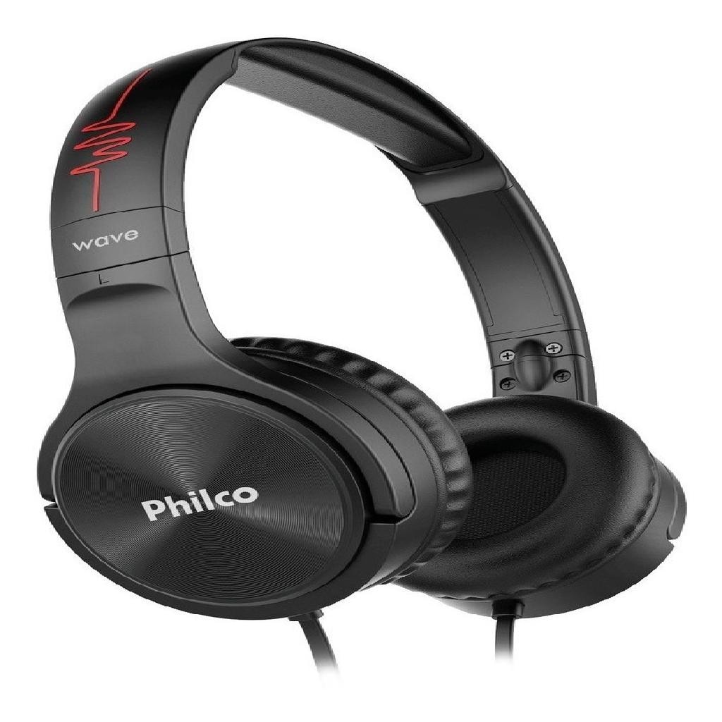 Imagem do Fone De Ouvido Philco Pfo02p Wave Flat Cor Preto