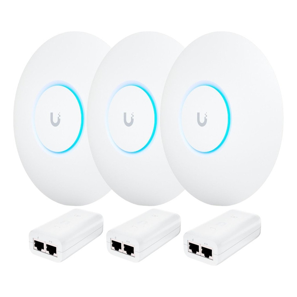 Imagem do Access Point Ubiquiti Unifi U6 Plus Fonte Poe Kit C 3uni