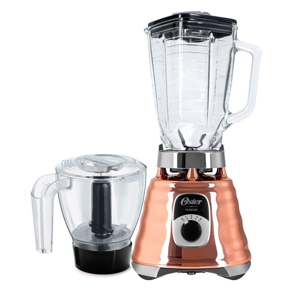Imagem do Kit Oster New Osterizer Liquidificador E Base Processadora Cobre 110v