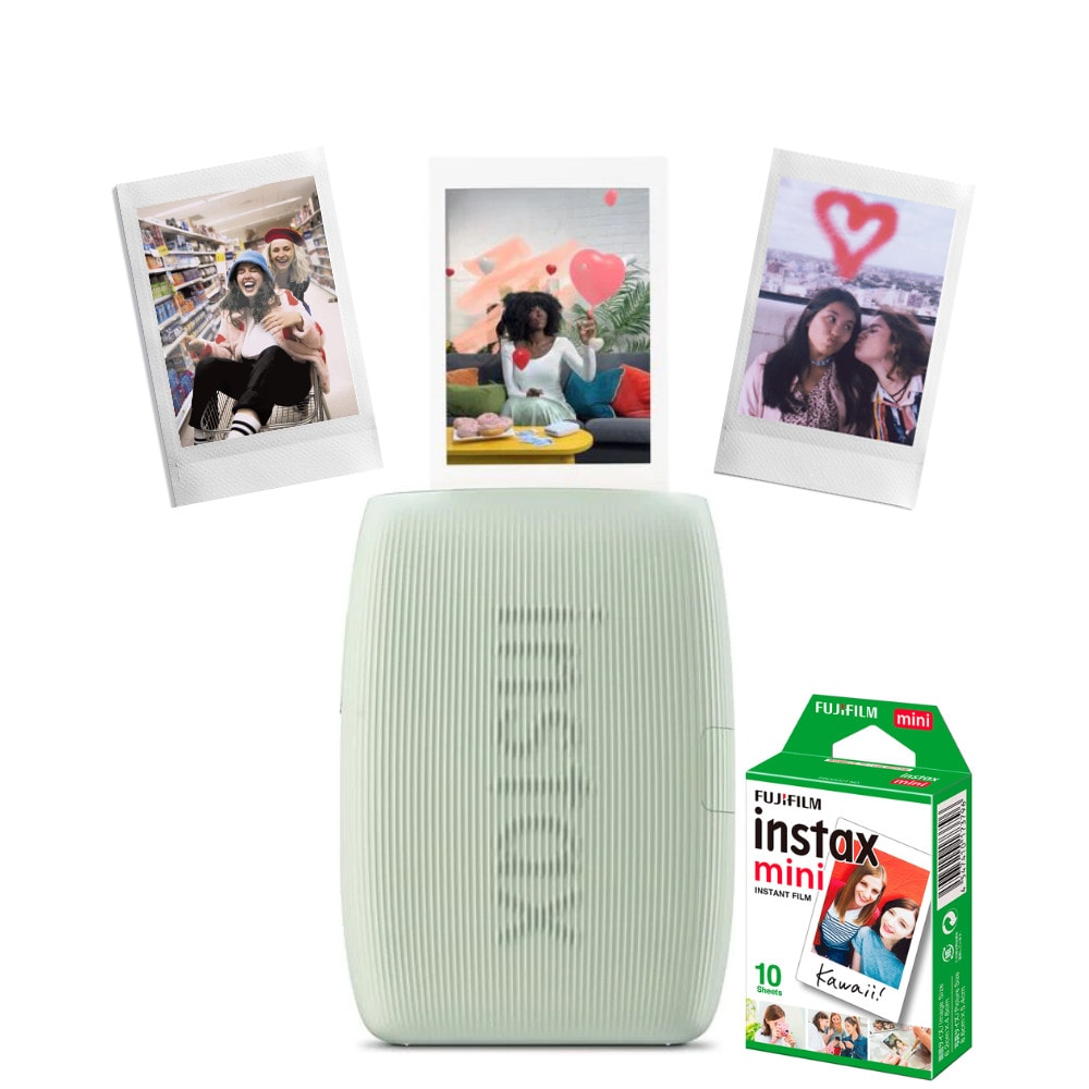 Imagem do Kit Impressora Instax Mini Link 3 Verde 10 Fotos Fujifilm