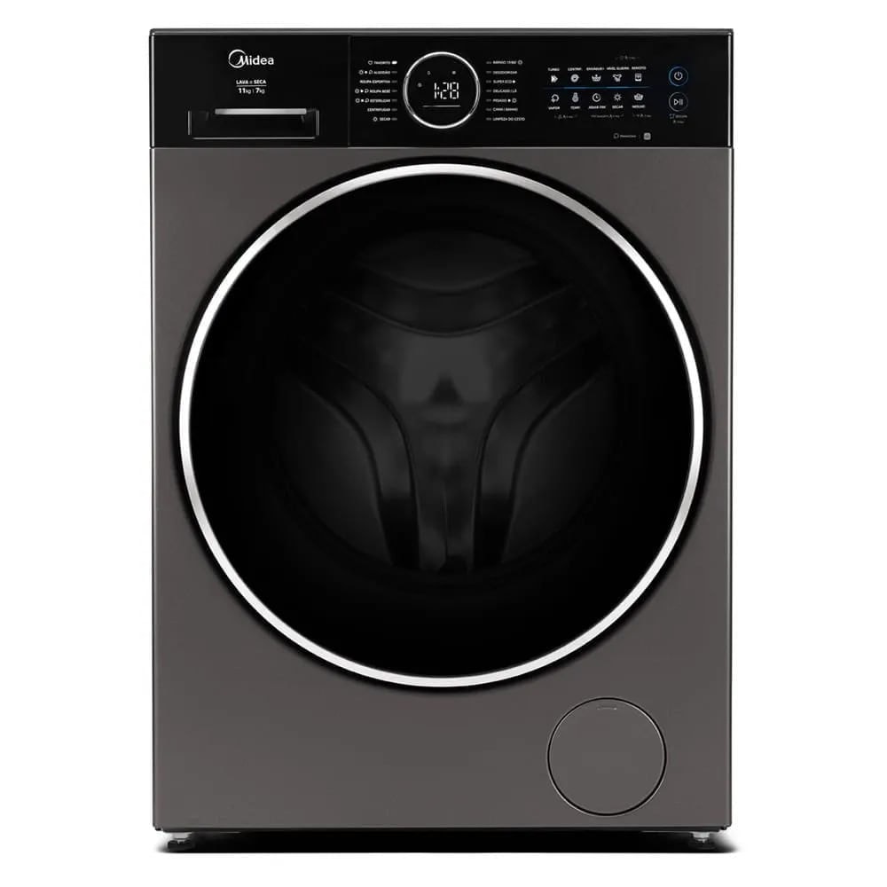 Imagem do Lava E Seca 11kg Titanium Slim Storm Wash Inverter Conectada Midea