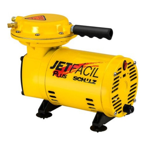 Imagem do Compressor De Ar Schulz Jet Facil Plus 220v Com Acessorios Cor Amarelo