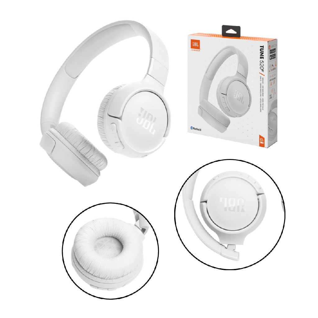 Imagem do Fone De Ouvido Sem Fio Jbl Tune 520bt Branco