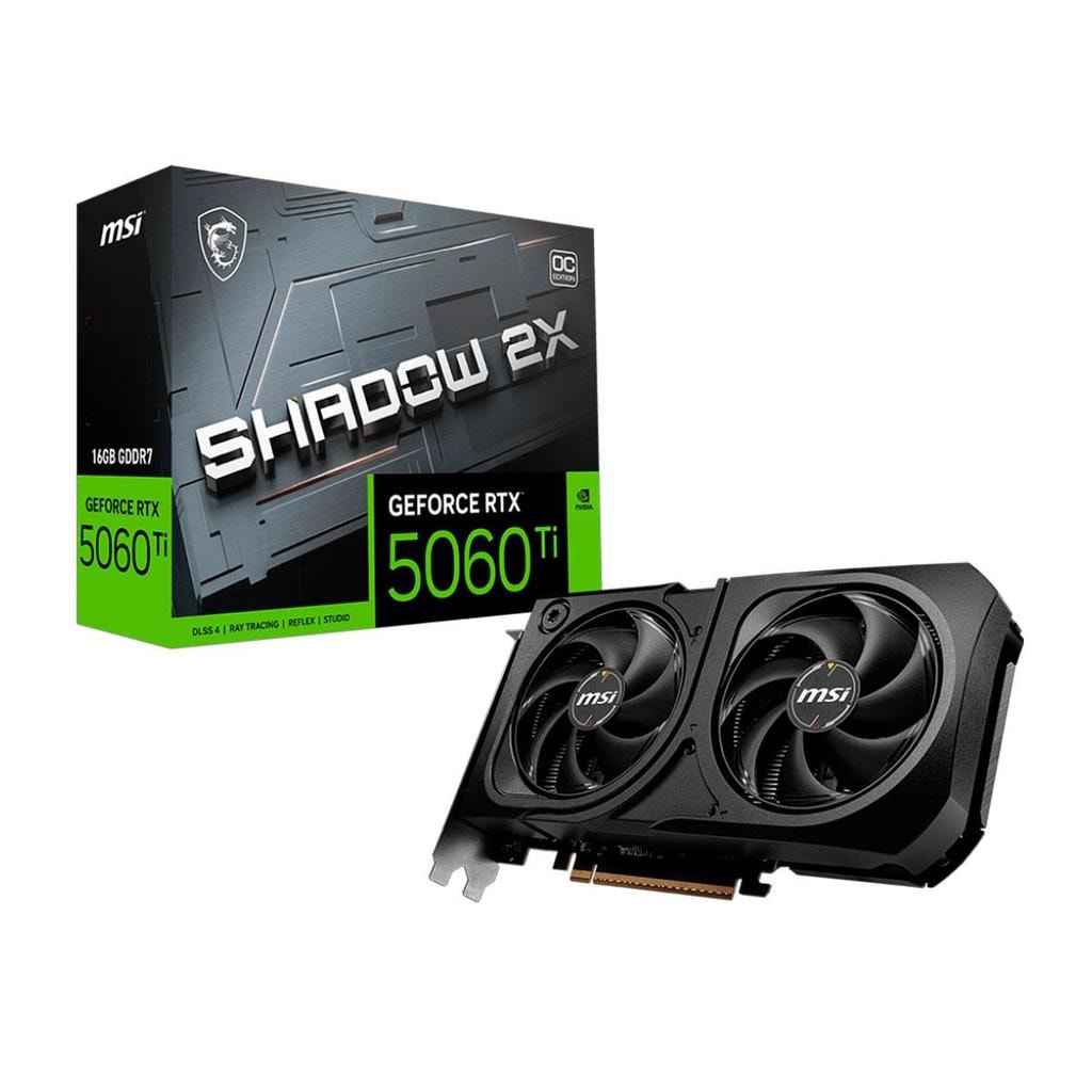 Imagem do Placa De Video Geforce Rtx 5060 Ti 16gb Gddr7 128bits Dlss4 Shadow 2x Oc Plus Msi 912 V535 029