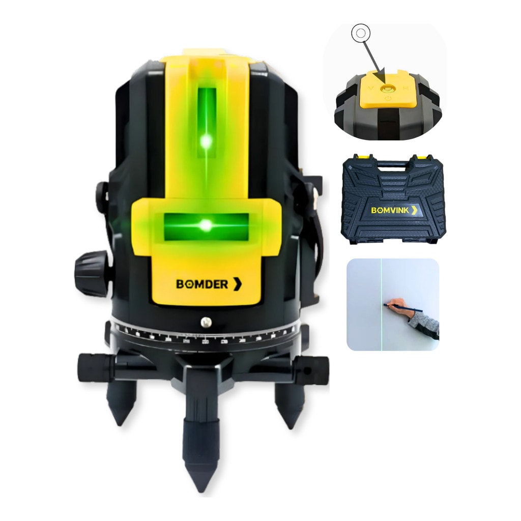 Imagem do Nivel Laser 2 Linhas Verde Profissional 30m Recarregavel 360