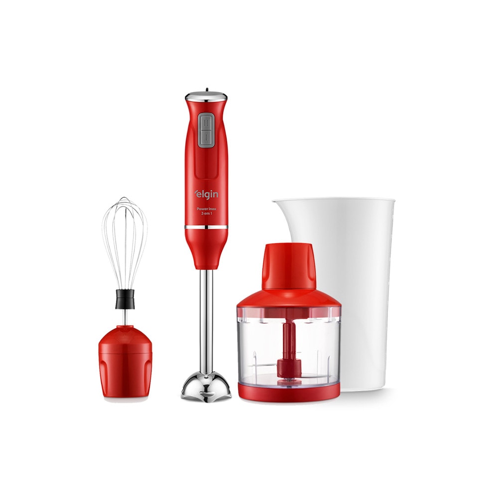 Imagem do Mixer Elgin Power Inox 3 Em 1 600w 400ml Vermelho 220v