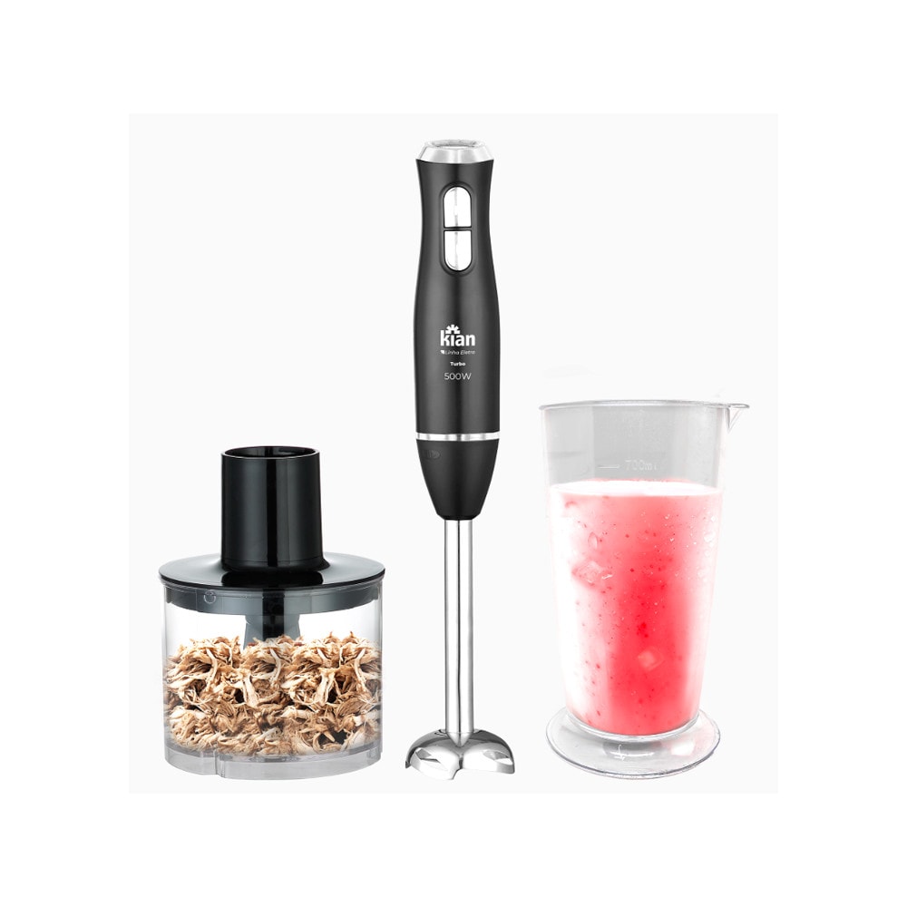 Imagem do Mixer Eletrico Kian 2 Em 1 Turbo Mini Processador 650ml 500w 220v