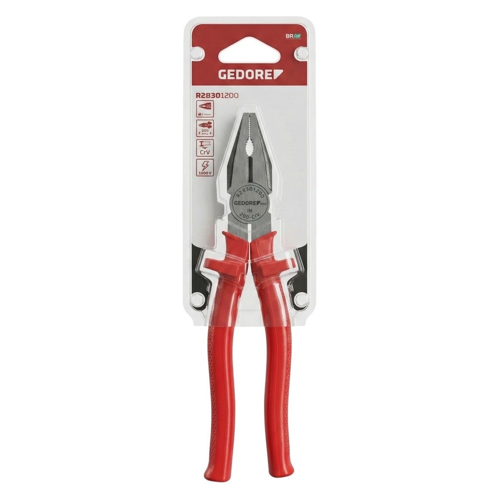 Imagem do Alicate Universal 8 Cromo Vanadio Polido Cabo Isolado R28301200 Red Gedore