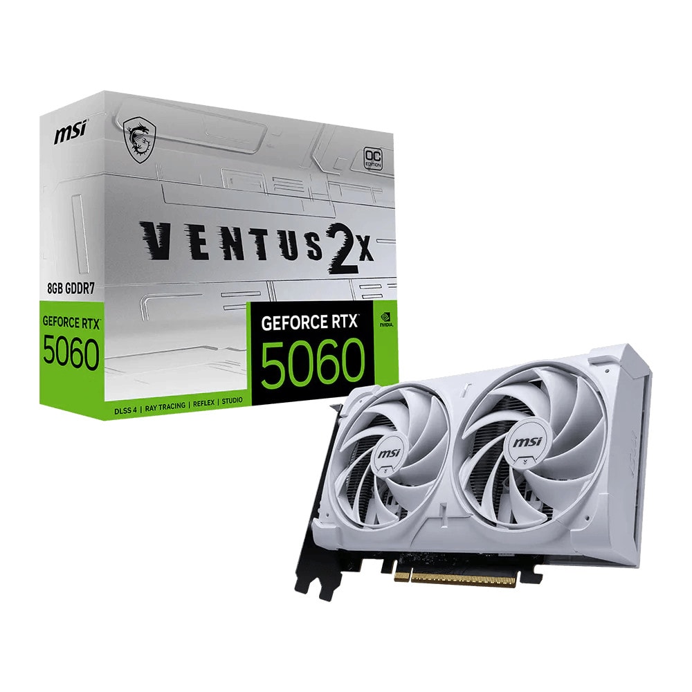 Imagem do Placa De Video Msi Rtx 5060 8gb Ventus 2x Oc White Gddr7