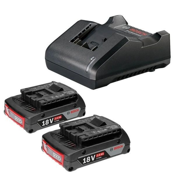 Imagem do Bosch Kit 2 Baterias Gba 18v 2ah Carregador Gal18v 20 Bivolt