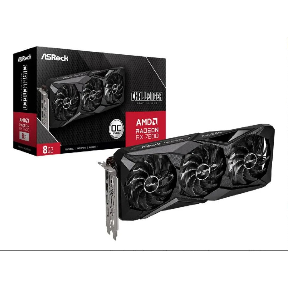 Imagem do Placa De Video Asrock Radeon Rx 7600 Challenger Pro Oc 8gb Gddr6 128 Bit