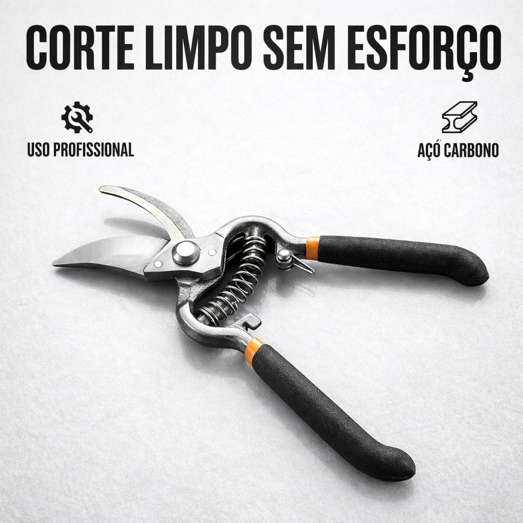 Imagem do Alicate Tesoura De Poda 8 Profissional Jardim Aco Carbono