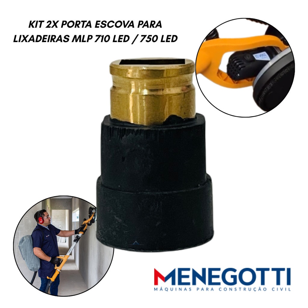 Imagem do Par Porta Escovas De Carvao P Lixadeiras De Parede Mlp 750 710 Modelo Led Menegotti