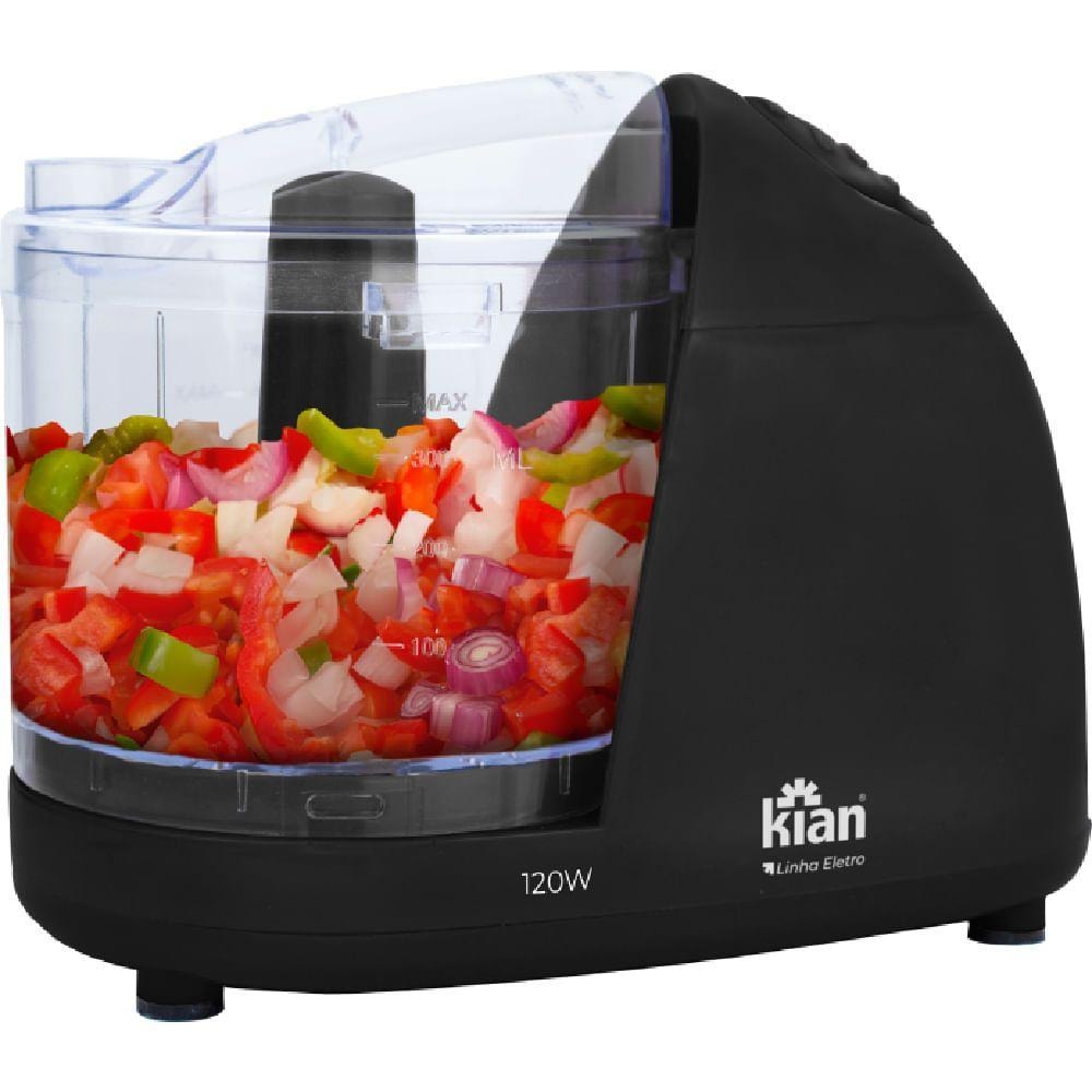 Imagem do Processador De Alimentos Mini Eletrico Turbo 120w Preto 220v Kian