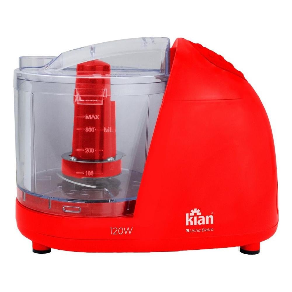 Imagem do Processador De Alimentos Mini Eletrico Turbo 120w Vermelho 220v Kian