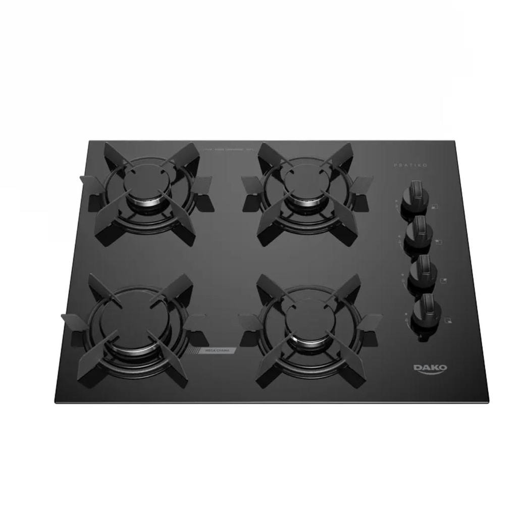 Imagem do Cooktop 4 Bocas A Gas Dako Pratiko Preto