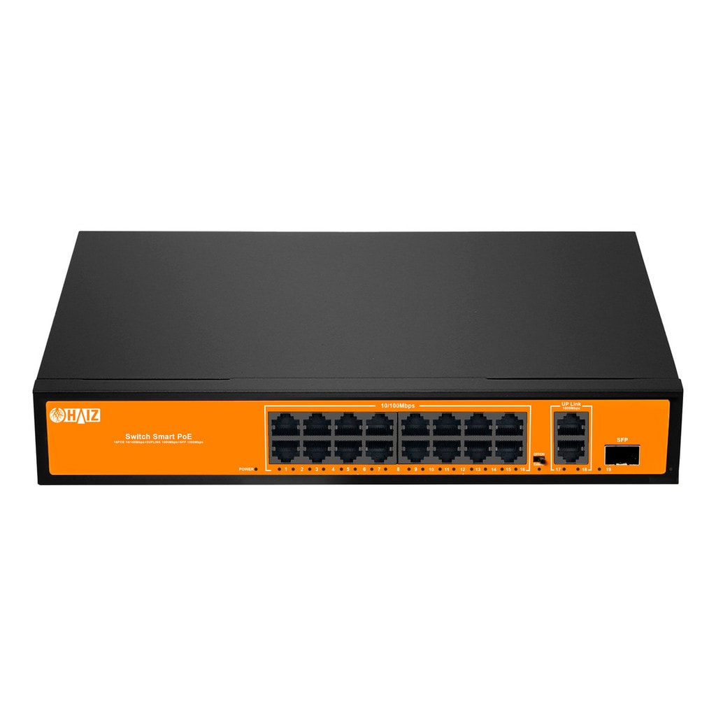 Imagem do Switch 16 Portas Poe 2 Portas Uplink 1 Sfp Suite De Rede Haiz