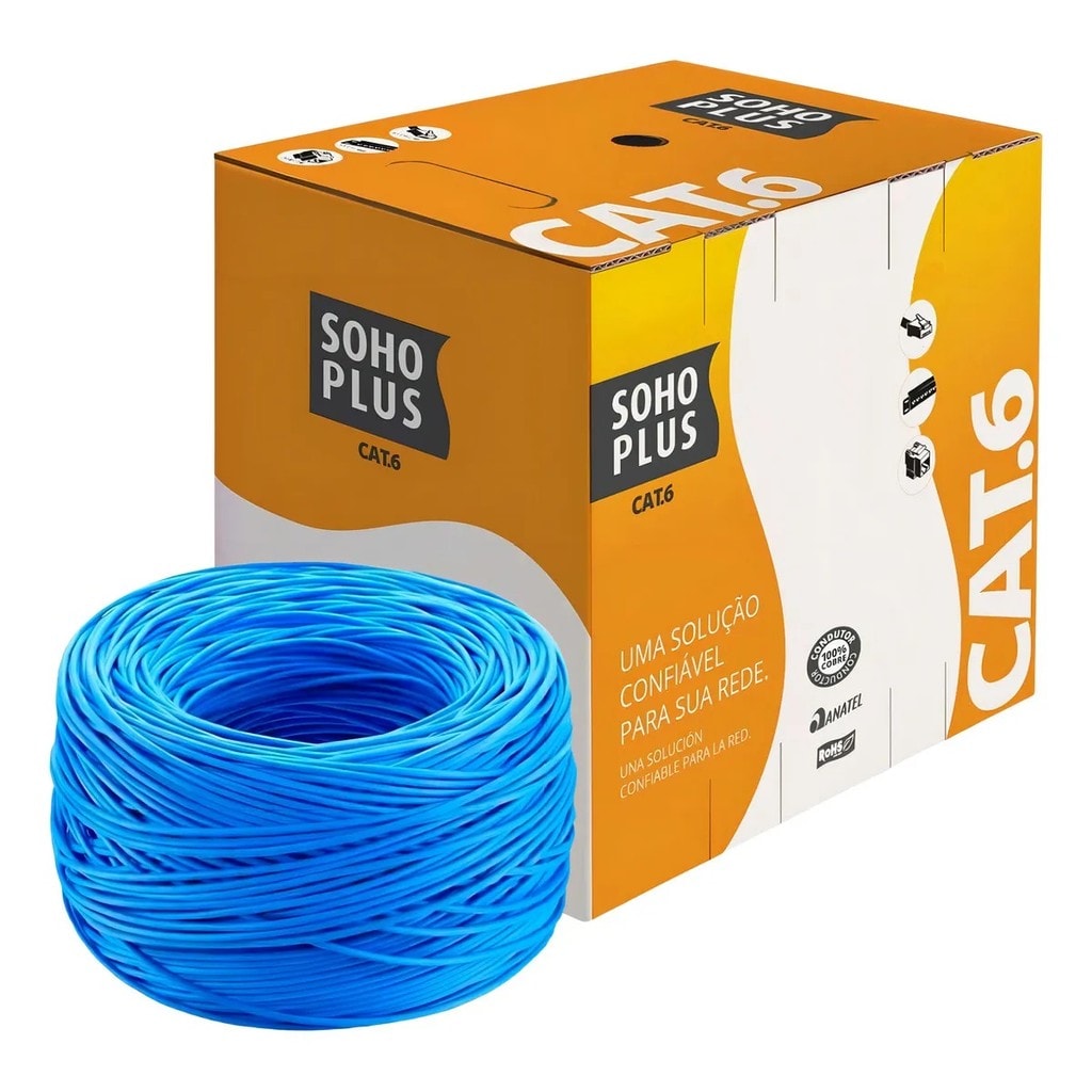 Imagem do Cabo Rede Azul Utp Cat6 Furukawa Soho Plus 50m