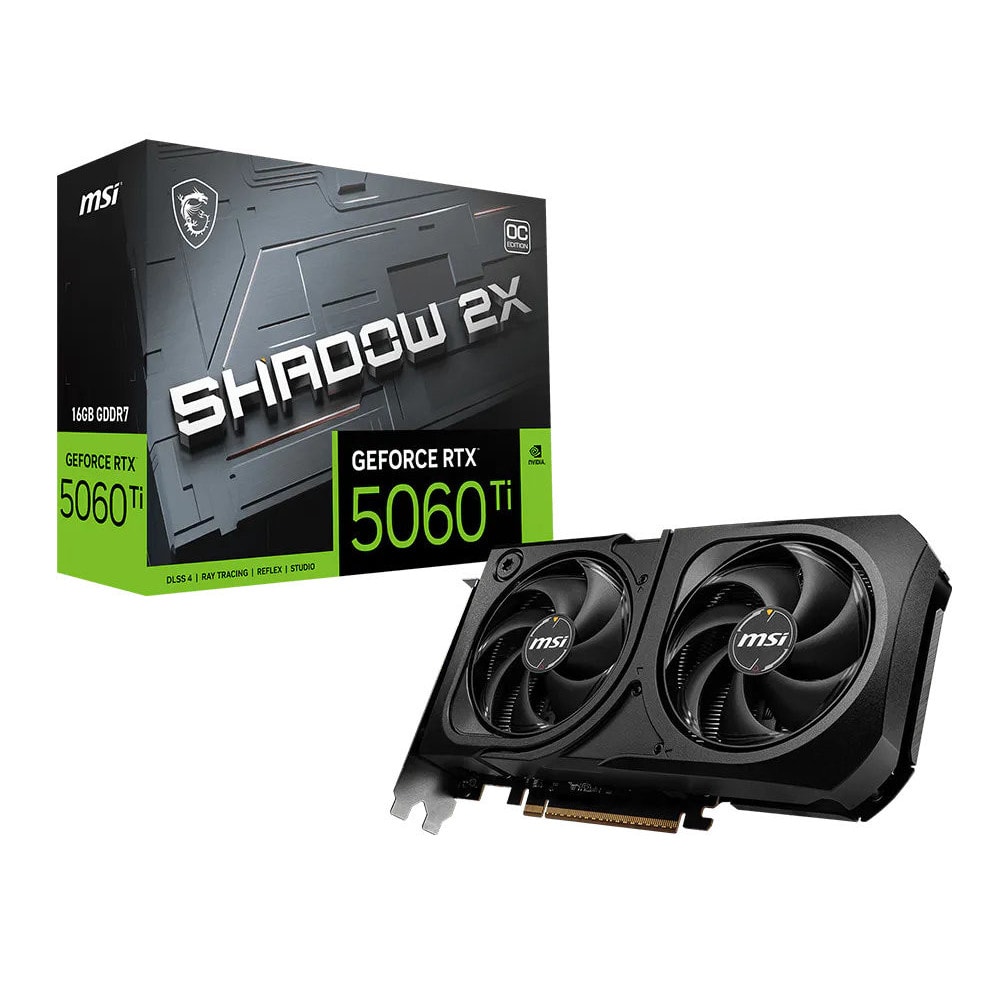 Imagem do Placa De Video Msi Geforce Rtx 5060 Ti Shadow Oc Plus 2x 16gb 128 Bits Hdmi 3x Dp 912 V535 029
