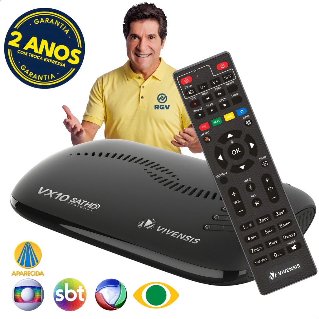 Imagem do Receptor Vivensis Vx10 Nova Parabolica Sathd