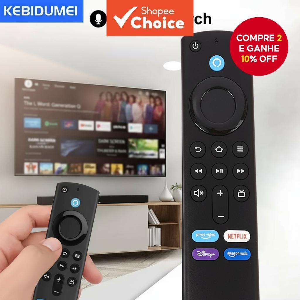 Imagem do Controle Compativel Com Alexa 4k Max Lite Para Fire Cube Stick Tv 3a Geracao