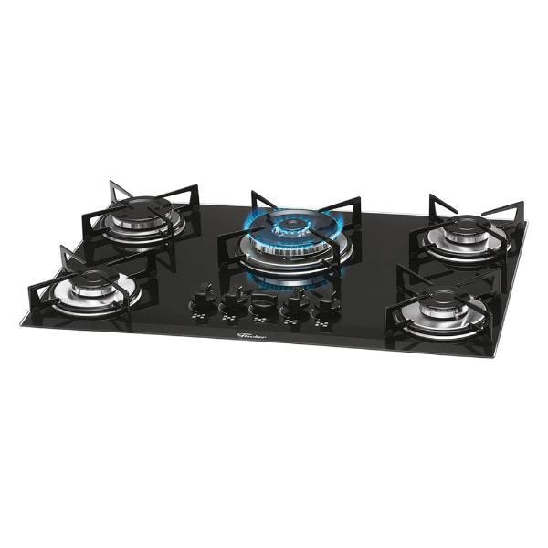 Imagem do Fogao Cooktop 5 Bocas Tripla Chama Vidro Bivolt Fischer 1743 5733