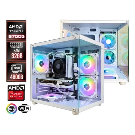 Imagem do Pc Gamer Pronx Ryzen 7 Desempenho Extremo Para Jogos Top 480 Gb 32 Gb Pc Gamer Rapido E Potente Para Games Atuais Trabalho Pesado E Multitarefas