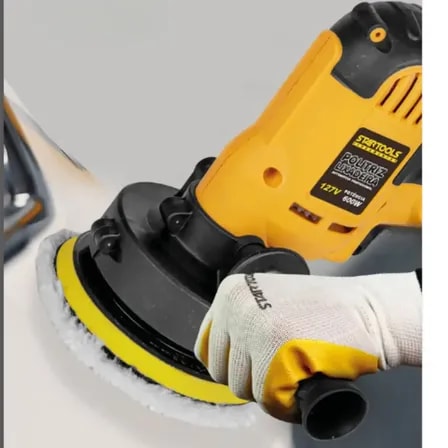 Imagem do Politriz Angular Automotiva 600w Lixadeira Profissional Amarelo 127v