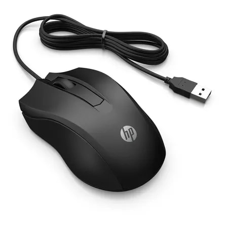 Imagem do Mouse Com Fio Hp 100 Usb 1600dpi Cabo 1 5m Preto Classic