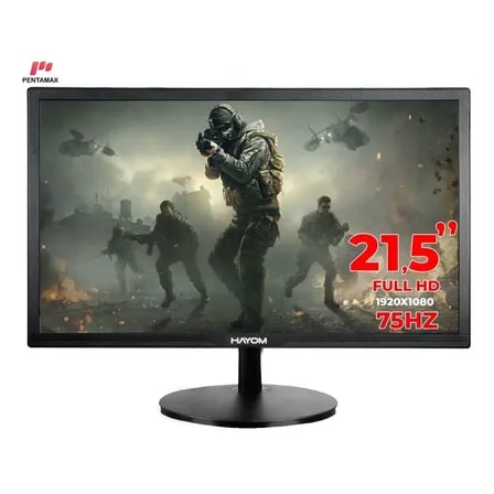 Imagem do Monitor Gamer Hayom 21 5 Full Hd 75hz Hdmi Vga Preto Led Mo6003 127 220v