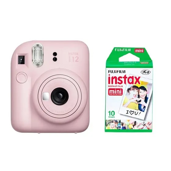 Imagem do Camera Instantanea Fujifilm Instax Kit Mini 12 10 Fotos Blossom Pink