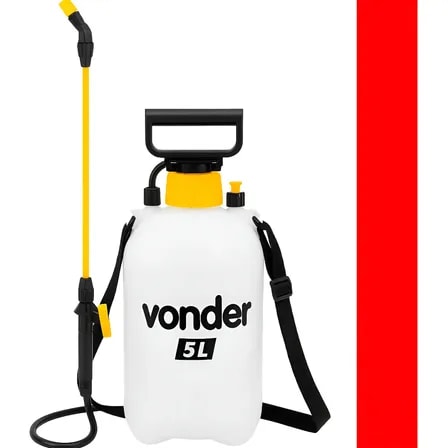 Imagem do Pulverizador Manual 5 Litros Bico Ajustavel Alta Pressao Branco