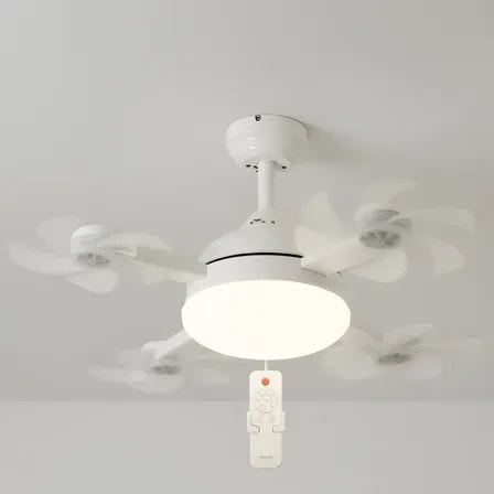 Imagem do Ventilador Led E27 Controle 60w Sala Quarto Controle Remoto 40 Cm 60 Branco 127 220v Plastico 5