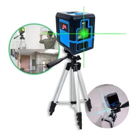Imagem do Nivel A Laser Crstore Ecom Verde 2 Linhas 20m Recarregavel Tripe