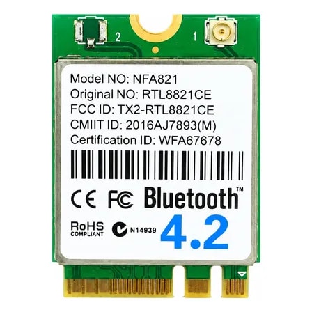 Imagem do Placa Rede Wifi 5 2 5ghz 5ghz 433mbps Bluetooth 4 2 Novo