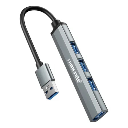 Imagem do Estacao De Ancoragem Usb 3 0 Lemorele Tc53 De 4 Portas Cinza