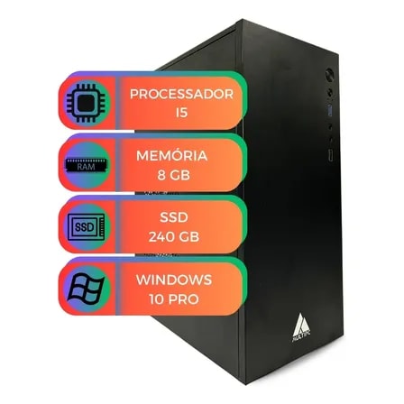 Imagem do Computador Multipc Intel Core I5 Ssd 240gb 8gb Ram Win10 Pro 240 Gb 8 Gb Integrada