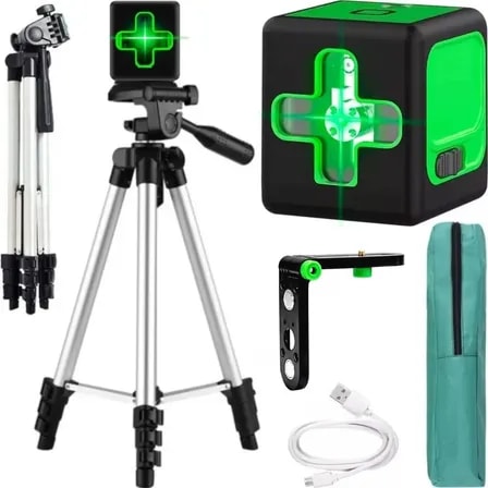Imagem do Nivel A Laser Linha Verde 20m Nivelador Recarregavel Tripe