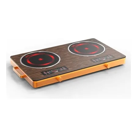 Imagem do Cooktop Inducao De Bancada 2 Bocas 3500w Estilo Retro 220v Marrom 220