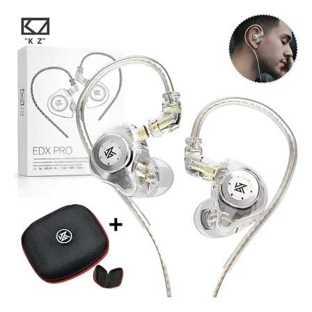 Imagem do Fone De Ouvido Retorno Palco Edx Pro Dj In Ear Case Cor Cristal