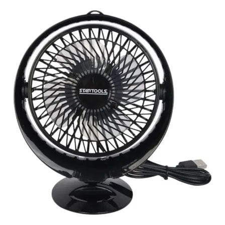 Imagem do Ventilador Portatil Mesa Usb Compacto Pratico Preto Preto