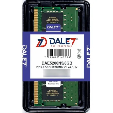 Imagem do Memoria Dale7 Ddr5 8gb 5200 Mhz Notebook 1 1v C 01 Unid