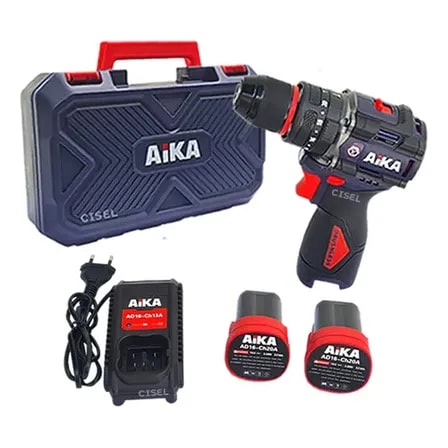 Imagem do Furadeira Parafusadeira Impacto Aika 16v Ad Dr10a 2 Baterias Roxa Preta Vermelha Bivolt 50 60hz