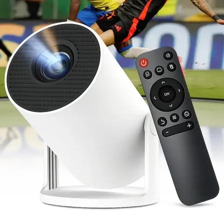 Imagem do Projetor 4k Android 11 Wifi Bluetooth Hy 300 Vlx Brilho 8000lm Branco 127 220v