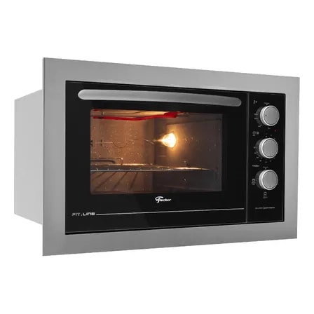 Imagem do Forno Eletrico Fischer Fit Line Embutir 48l Inox Cor Prateado 220v