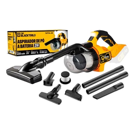 Imagem do Aspirador De Po Portatil Industrial 21v Com 6 Acessorios Amarelo