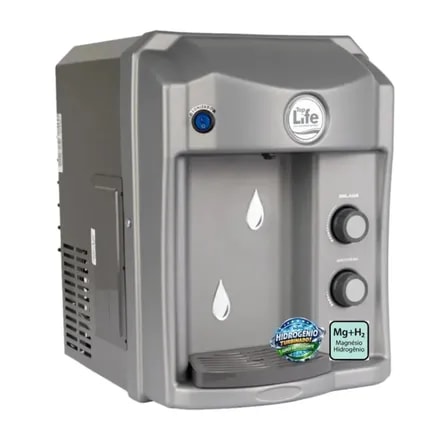 Imagem do Filtro Purificador De Agua Alcalina Ionizada Com Hidrogenio Molecular H2 Magnesio Mg Ozonio He Oxi Refrigeracao Por Prateado