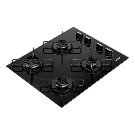 Imagem do Fogao Cooktop Com Alimentacao Gas Consul Cd060be Cor Preto 4 Queimadores 127 220v