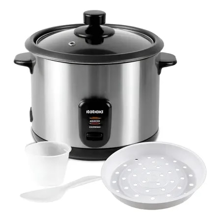 Imagem do Panela De Arroz Eletrica 10 Xicaras 1 8 Litros Prateado 127v