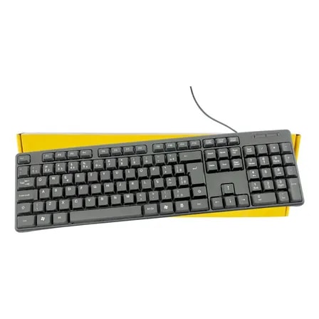 Imagem do Teclado Com Fio Basico Abnt2 Escritorio Notebook Home Office Preto Office Portugues Brasil